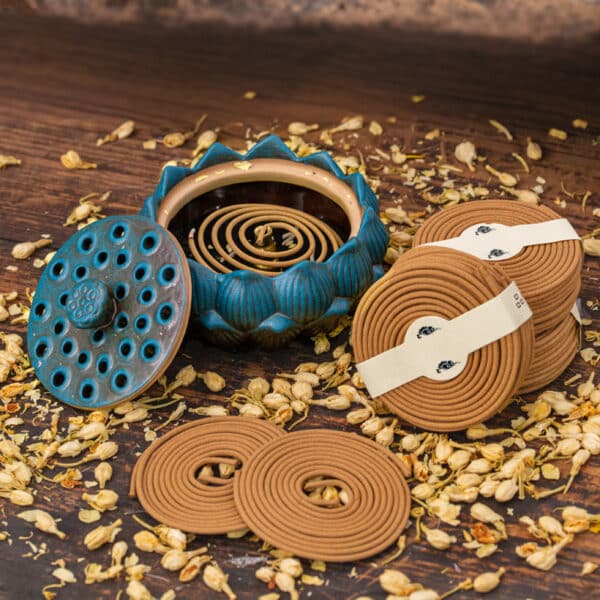 best smelling chinese handmade natural jasmine incense coil for home