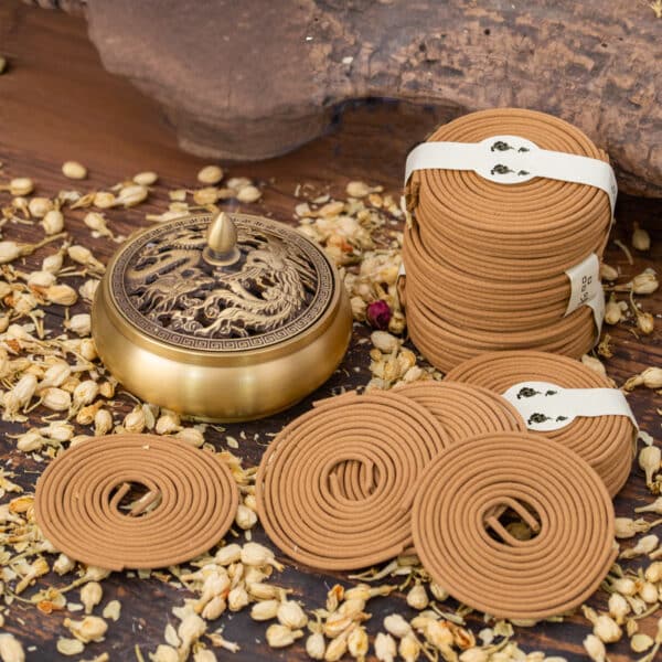 best smelling chinese handmade natural jasmine incense coil for home