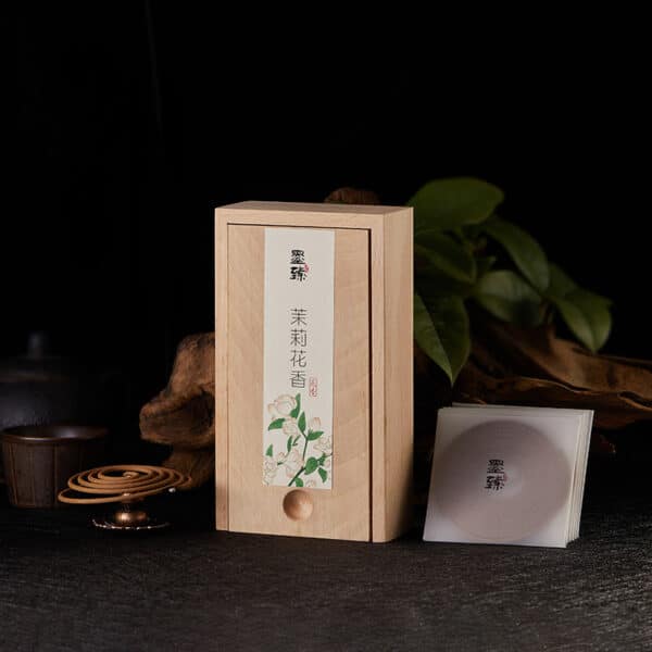 handmade natural jasmine incense sticks wooden box