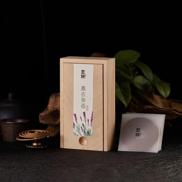 handmade natural lavender incense sticks wooden box