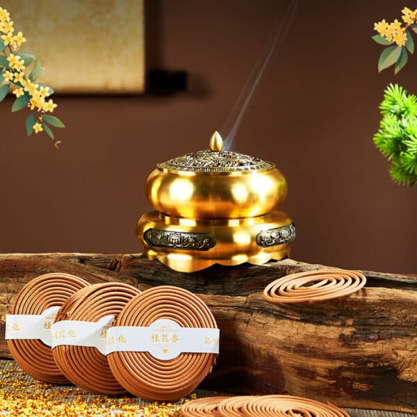 traditional chinese natural osmanthus incense coils for home